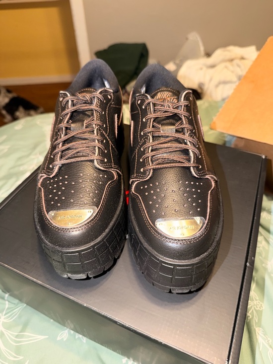 Nike Women’s Brooklyn Jordan Platform Leather Sneakers - Picture 2 of 7